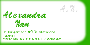alexandra nan business card